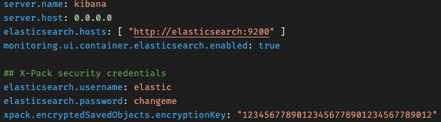 Kibana啟動時會嘗試去取得Elasitcsearch的一些資訊，這邊先給予admin的帳號密碼