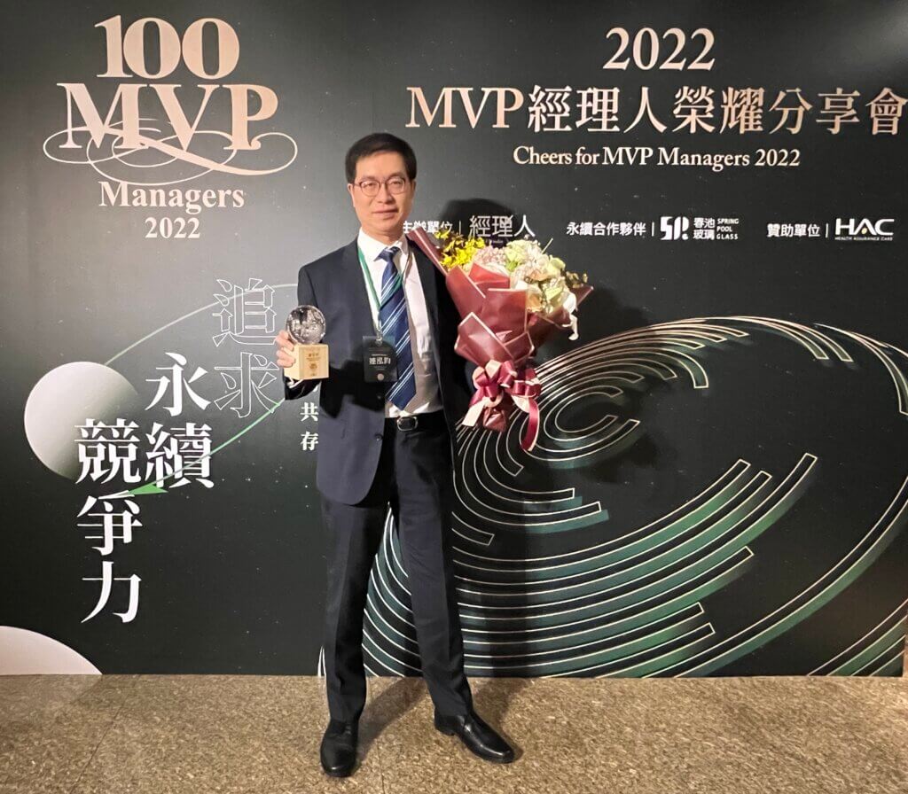 偉康科技董事長暨總經理連泓鈞 展現創新與韌性，獲百大經理人100MVP肯定。